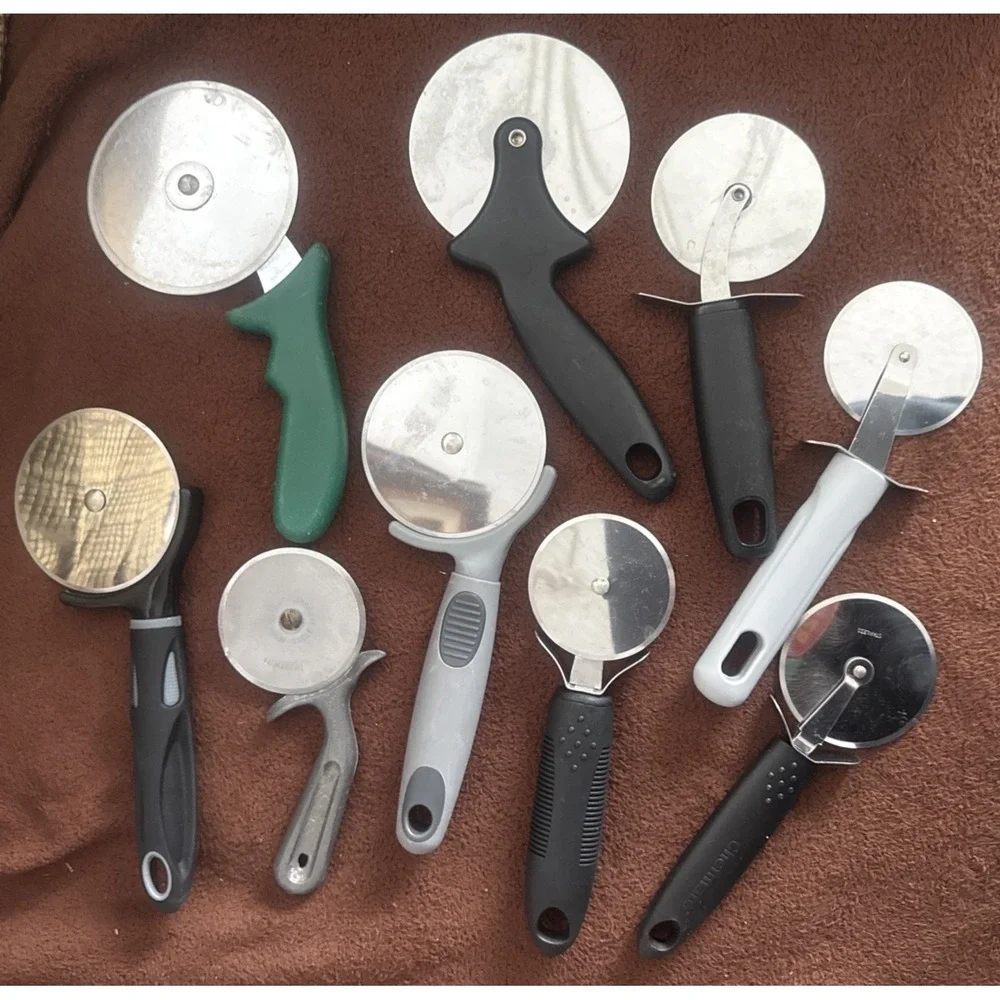 Mama Mia 9 Various Pizza Cutters Used 2 Stainless Steel 1 made in Italy Pot Luck